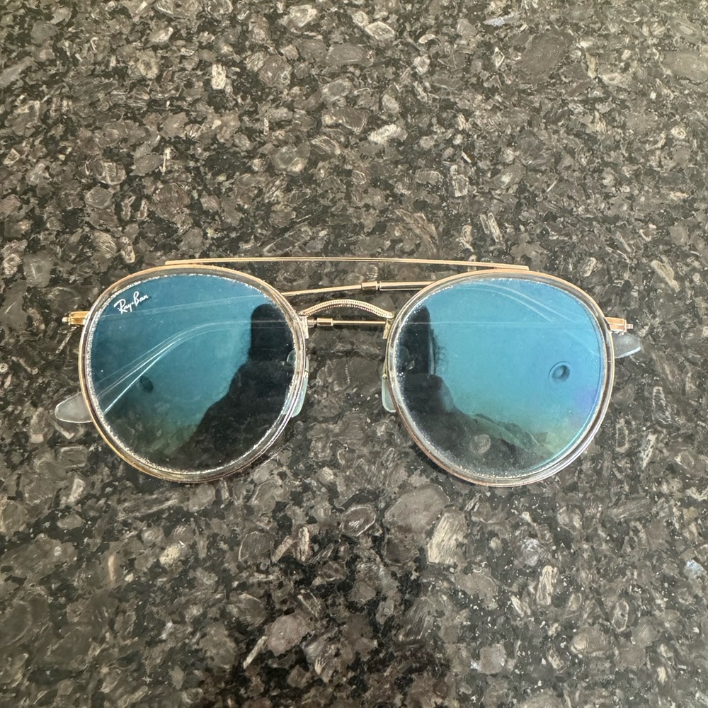 Ray Ban double bridge blue ombré